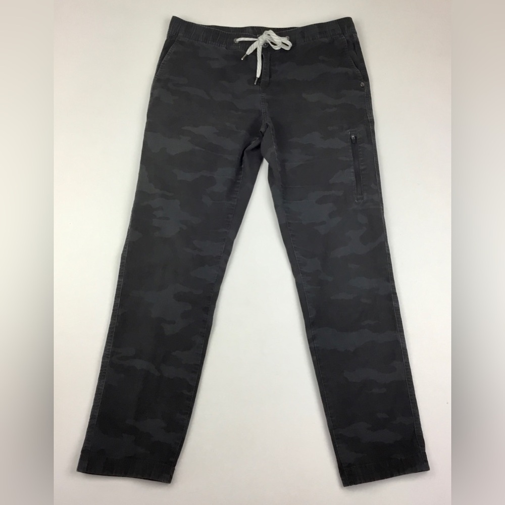 Vuori Ripstop Pants Women's Size M Black Gray Camo VW401